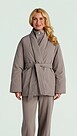 Wrap down jacket 2 | Cream | Audimas