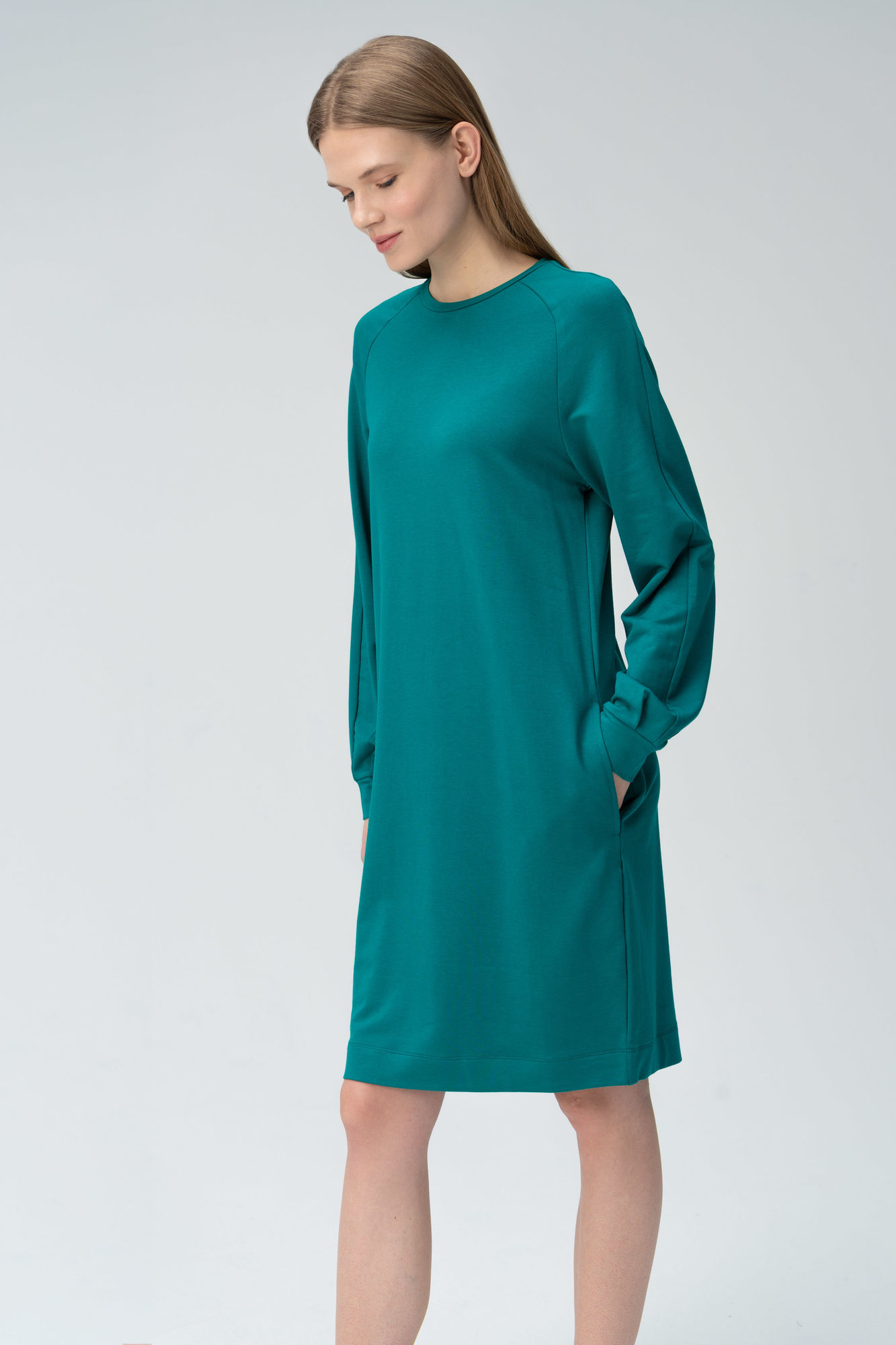 Soft Modeus Soft surface modal long sleeve dress | Audimas